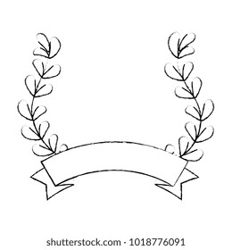 ribbon decorative frame with wreath