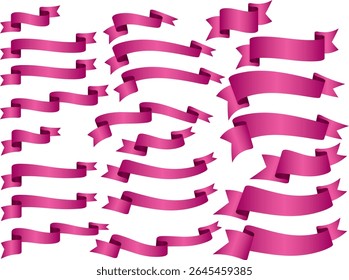 Ribbon, deformed slip, 10 red