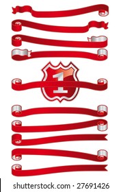 Ribbon design element collection. Easy to edit.