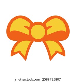 Ribbon design icon emoticon. Vector illustration on white background of ribbon.