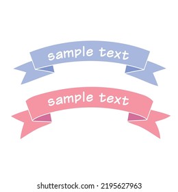 Ribbon design material that is easy to use for headlines