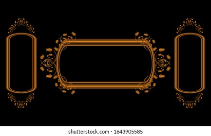 The ribbon design in shades of brown and golden yellow with a combination of ornament and absract flower arrangement produces a work that has its own value. This design can be used for various digital