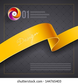 Ribbon design template. Vector design.