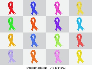 Cinta en diferentes colores para diferentes ocasiones.