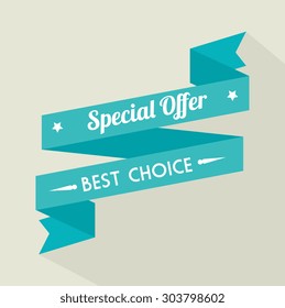 Ribbon digital design, vector illustration eps 10.
