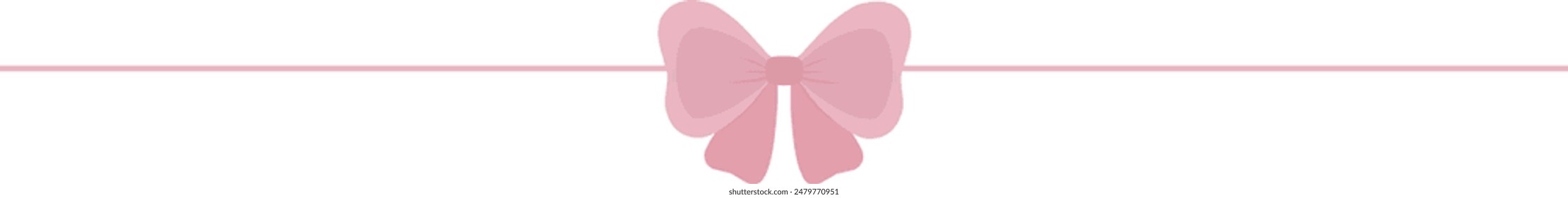 Ribbon divider label bow text separator underlines cute dividing