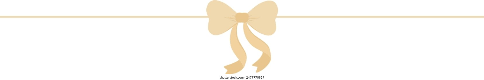 Ribbon divider label bow text separator underlines cute dividing