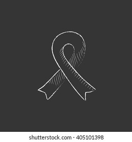 Ribbon. Drawn in chalk icon.