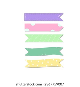 Ribbon Element Clip Art Note pad