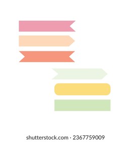 Ribbon Element Clip Art Note pad