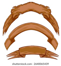 Ribbon Element Decoration Letters Text Badge Art Set Collection