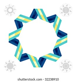 Ribbon. The element of a design. You may use it in different ways.