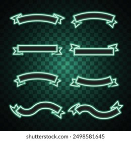 Ribbon elements. Modern simple ribbons.
