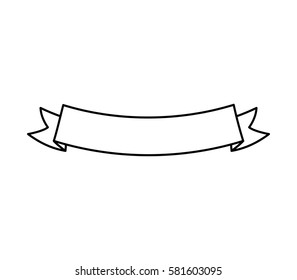 ribbon emblem isolated icon