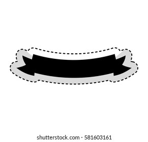 ribbon emblem isolated icon