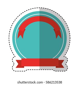 ribbon emblem isolated icon