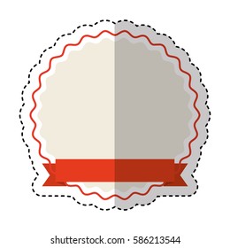 ribbon emblem isolated icon