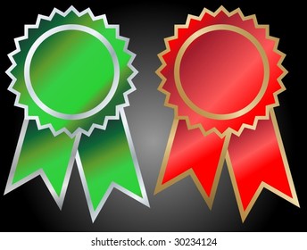 ribbon emblem vector