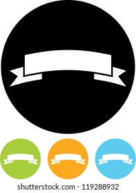 Ribbon Emblem - Vector icon isolated