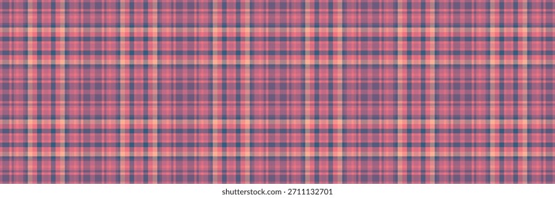 Ribbon fabric textile pattern, template vector tartan texture. Colour plaid background check seamless in red and pastel colors palette.