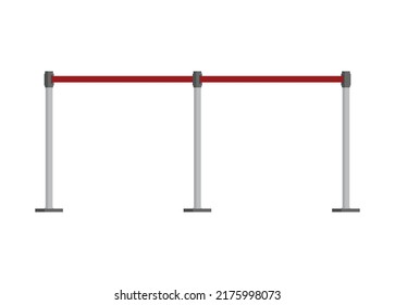 Ribbon fence. Simple flat illustration.