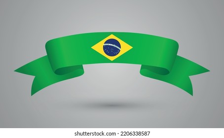 Cinta con indicador de Brasil.Ilustración vectorial.
