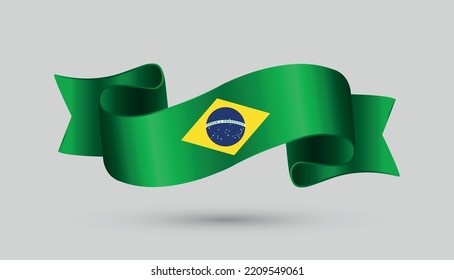 Cinta con indicador de Brasil.Ilustración vectorial.