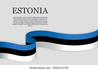 Bandera de cinta de Estonia . Antecedentes abstractos