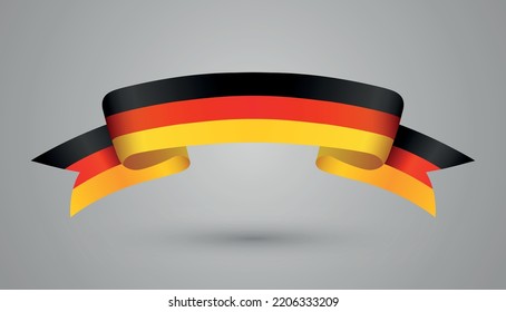 Ribbon with flag of Germany.Vector illustration.