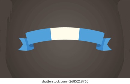 Ribbon with flag of Guatemala in flat design style.