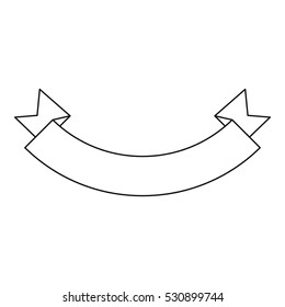 Ribbon flag icon. Outline illustration of ribbon flag vector icon for webicon. Outline illustration of vector icon for web