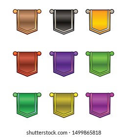 ribbon flag icon vector design