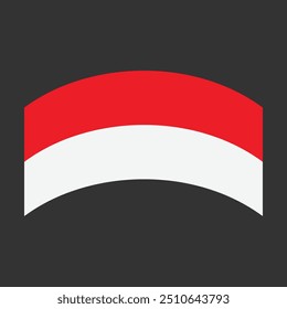 Ribbon flag of Indonesia vector.
