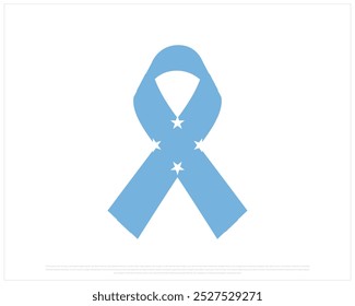 Ribbon flag of Micronesia on a white background, National Day of Micronesia, Micronesia, Editable Vector illustration of Micronesia flag, Independence Day design