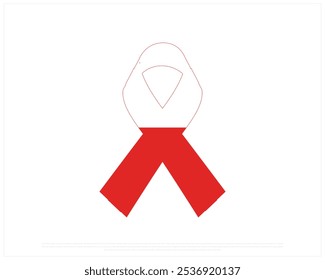 Ribbon flag of Poland on a white background, National Day of Poland, Poland, Editable Vector illustration of Poland flag, Independence Day design, Ribbon Flag