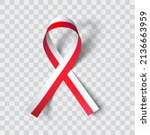 Ribbon flag of Poland. Patriotic symbol. Vector illustration.