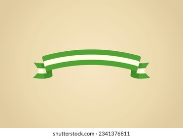 Ribbon with flag of Rotterdam, Santa Cruz or Cesar in flat design style.