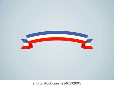 Ribbon with flag of Schleswig-Holstein or city Valledupar in flat design style.