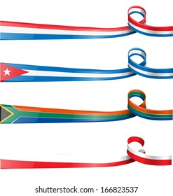 ribbon flag  set