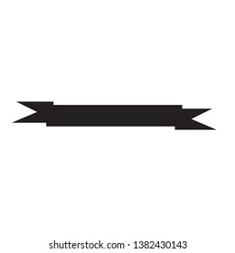 Ribbon flat black template vector