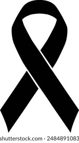 Farbband flach schwarz Vektorgrafik Symbol.