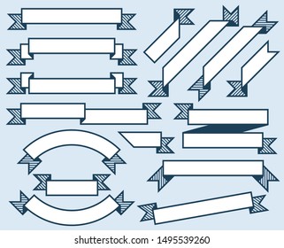 Ribbon Flat Design Ribbons Set Stock Vector (Royalty Free) 1495539260 ...