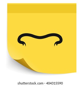 Ribbon flat icon. 