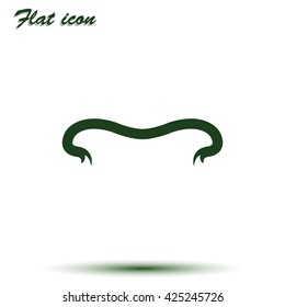 Ribbon flat icon. 