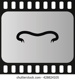 Ribbon flat icon. 