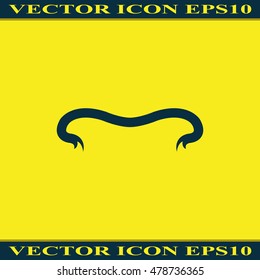 Ribbon flat icon. 
