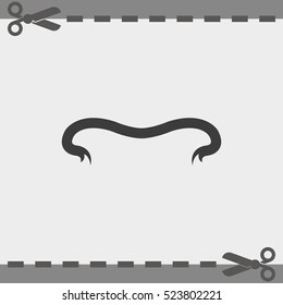 Ribbon flat icon. 