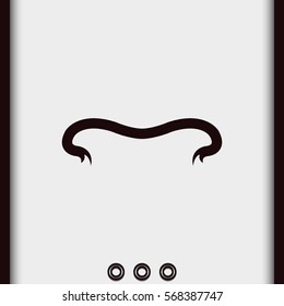 Ribbon flat icon. 