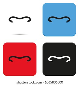 Ribbon flat vector icon.