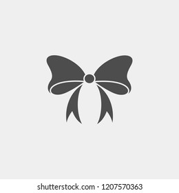 Ribbon flat vector icon. Bow flat vector icon